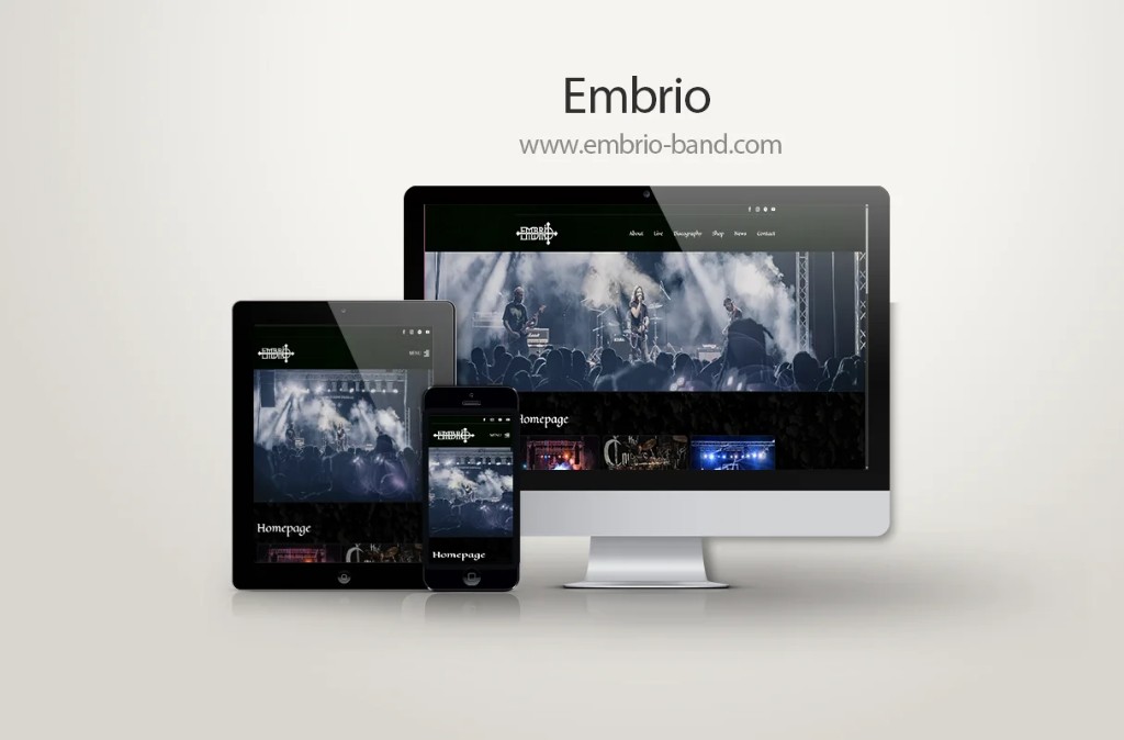 Izrada web stranice za bend Embrio
