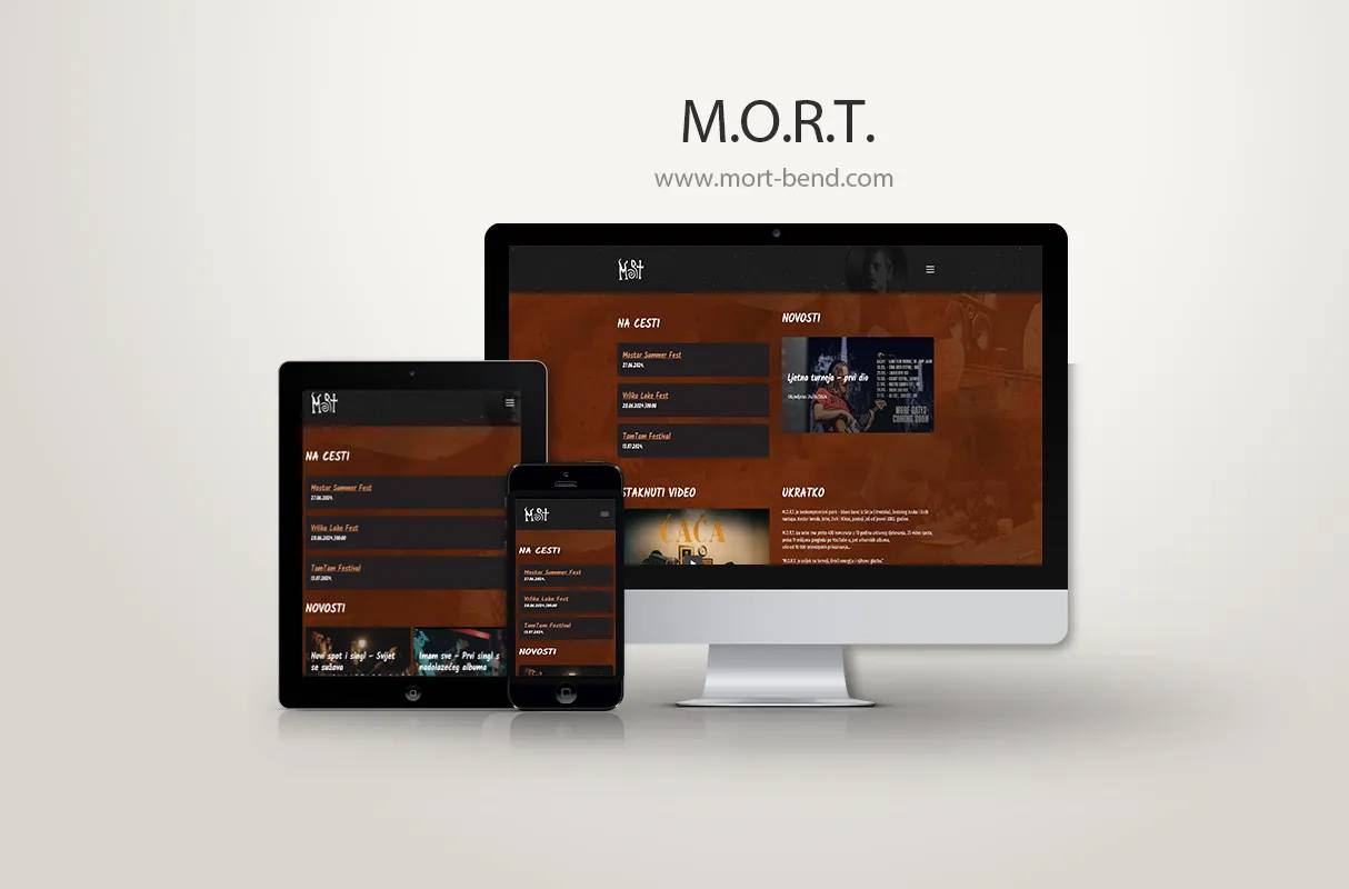 Izrada web stranice za Mort bend – Code From The Hill portfolio projekt